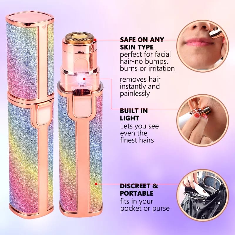 Flawless 2-in-1 Electric Eyebrow Trimmer & Facial Hair Rem0over for Women – Rechargeable Precision Shaver