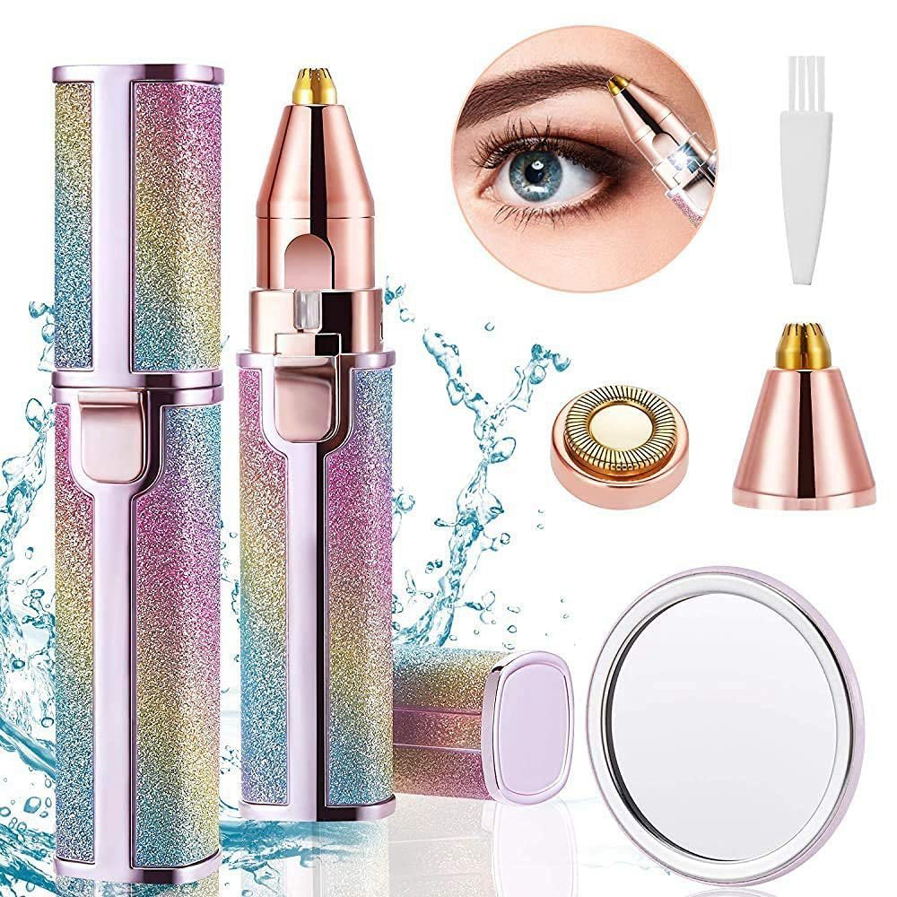 Flawless 2-in-1 Electric Eyebrow Trimmer & Facial Hair Rem0over for Women – Rechargeable Precision Shaver